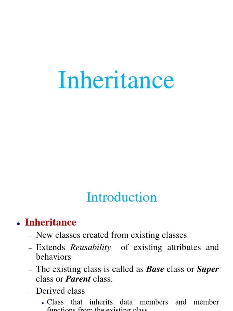 Inheritance | PDF | Inheritance (Object Oriented Programming ...