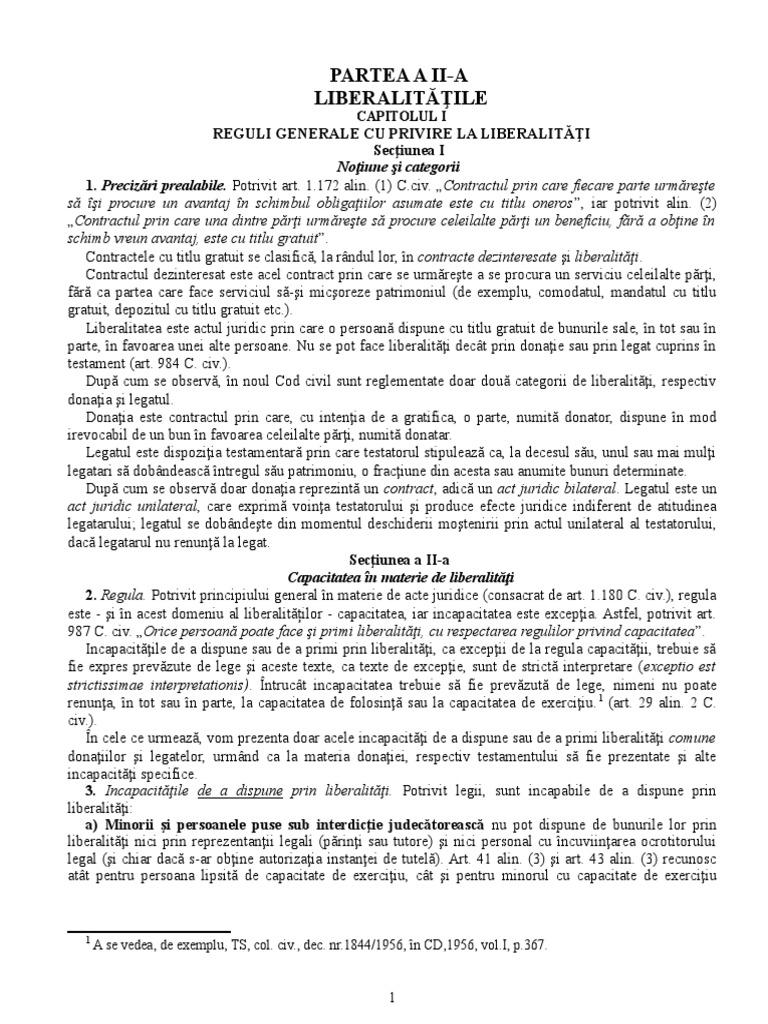 Liberalitatile Reguli Generale 2018 | PDF