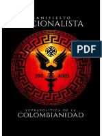 Manifiesto Nacionalista Suprapolítica de La Colombianidad 200 Años PDF