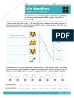 Daily Algorithms Worksheet: Order Steps and Create Paper Airplane Algorithms