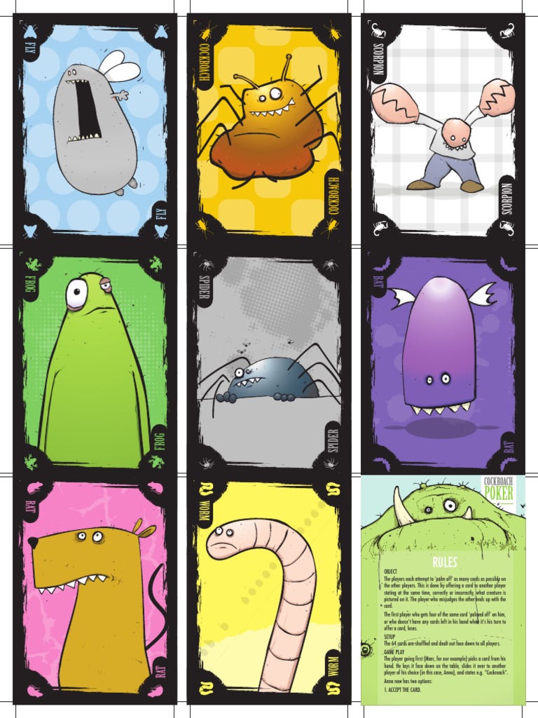 Cockroach Poker Game Rules | PDF | Toys | Gaming Devices