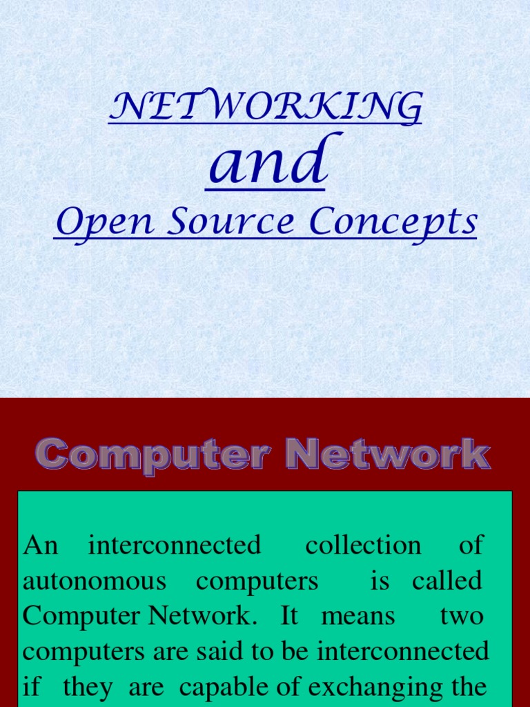 Computer Networks and Open Source Concepts | PDF | Network Topology ...