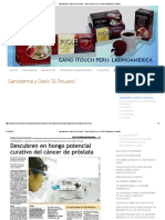 Ganoderma y Diario _El Peruano_ - Gano iTouch - PIOIR Ganoderma Lucidum