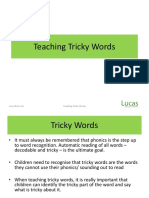 Teaching Tricky Word Ideas