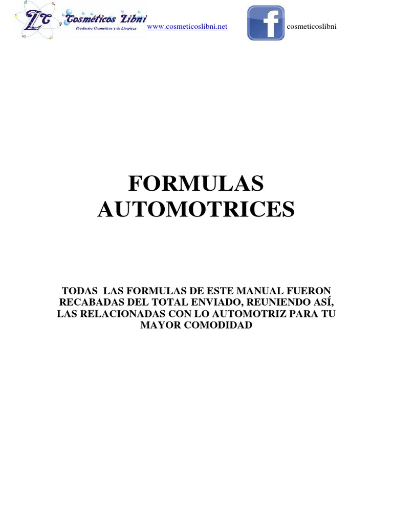 Formulas Automotrices PDF | PDF | Hogar, jardinería y bricolaje