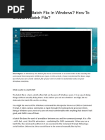 Creating Batch Files