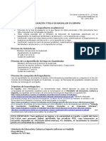 España Homologación Título Bachiller PDF