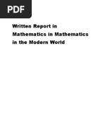 Written Report in Mathematics in Mathematics in The Modern World