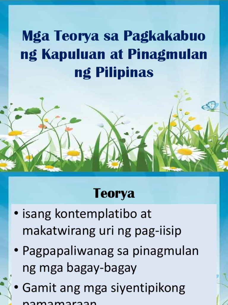 Teorya NG Pagkabuo NG Kapuluan NG Pilipinas | PDF