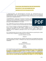 RESOLUÇÃO 01 de 2016 do DNIT para Cargas Indivisíveis