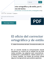 El Oficio Del Corrector Ortográfico y de Estilo, Por E. Lobato Correcciones de Textos - Edición de C