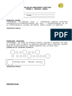 EVALUACION HABILIDADES COGNITIVAS Primer Ciclo