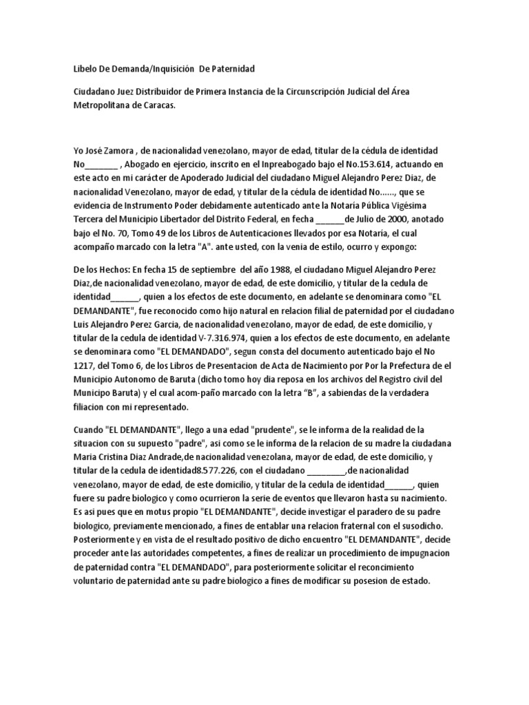 Libelo de Demanda | PDF | Venezuela | Información del gobierno