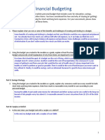 Eschool Ela Career Development Unit 3-Module 1 Assessment - Budgeting