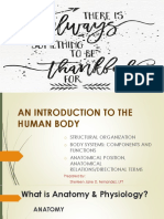 An Introduction to the Human Body: Structural Organization, Body Systems, and Basic Anatomical Terminology