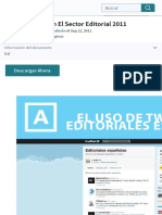 Uso de Twitter en El Sector Editorial 2011 | Gorjeo | Facebook