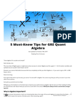 5 Tips You HAVE To Know To Score Well in GRE Quant - Algebra