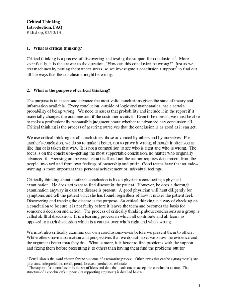 Understanding Critical Thinking Process | PDF | Reasonable Doubt | Argument