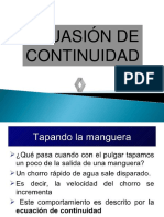 Ecuasi+ N de Continuidad