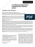 Concentrations of Blood Components in Commercial Platelet-Rich Plasma Separation Systems - A Review of The Literature, Jan 2018