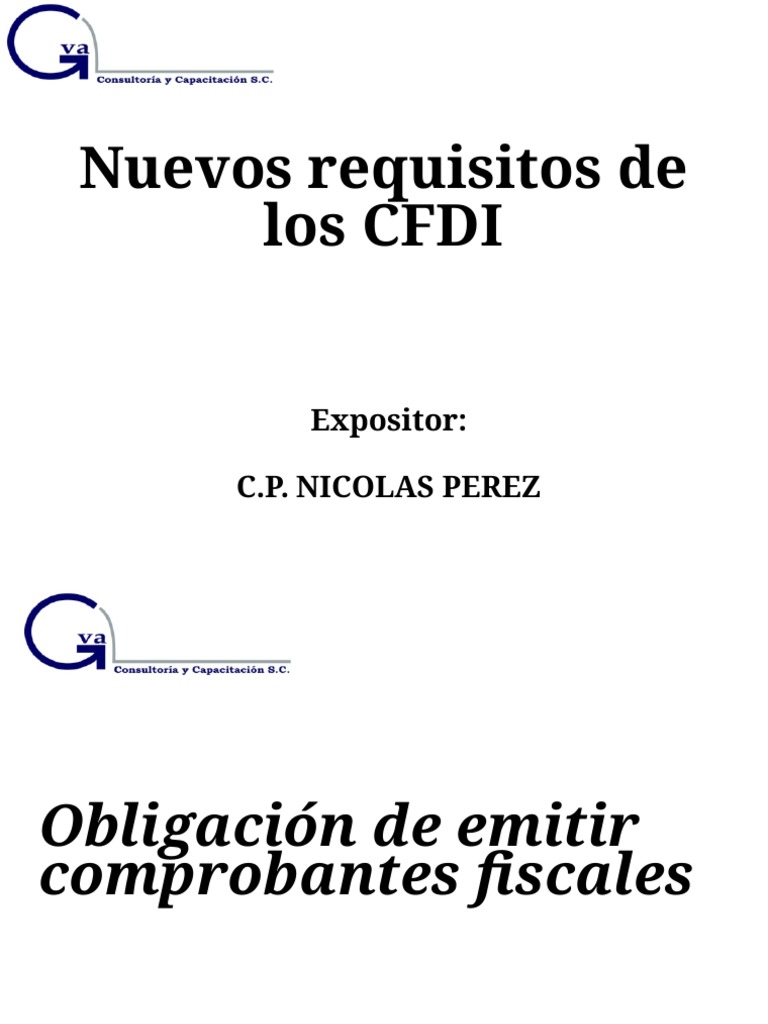 Requisitos para la Emisión de CFDI | PDF | Impuestos | Business