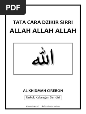 Tata Cara Dzikir Sirri Islamic Texts Sharia