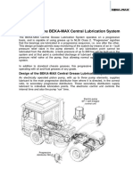 Operation and design of the BEKA-MAX central lubrication system