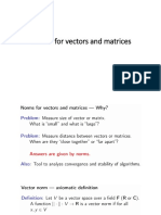 Norms for vectors and matrices