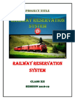 Railway Reservation System - Concise