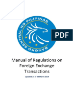 Manual of Regulations on Foreign Exchange Transactions