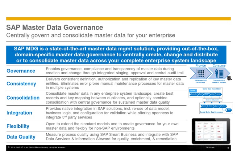 Sap MDG Presentation PDF | PDF | Data Quality | Sap Se
