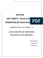 BA9160 Security Analysis and Portfolio Management: Assignment Number - 2