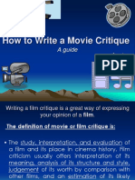 How To Write A Movie Critique