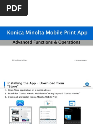 konica minolta android printer app