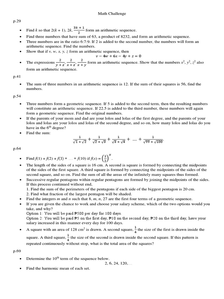 Math Challenge For Grade 10 | PDF | Factorization | Polynomial