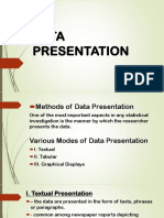 Data Presentation and Organization