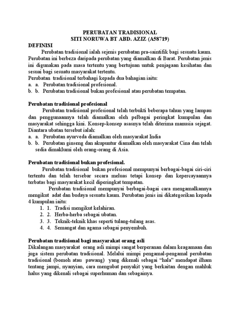 Perubatan Moden Vs Perubatan Tradisional - Jurupulih