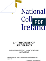 NCI - Theories of Leadership - Leading, Coaching and Motivating - Chapter 5
