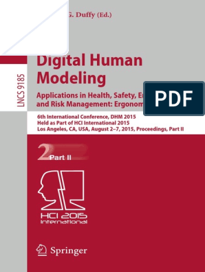 (Vincent G. Duffy (Eds.) ) Digital Human Modeling. PDF | PDF 