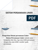 Sistem Persamaan Linier