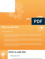 Orange Bubbles Abstract PPT Templates Widescreen