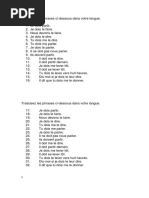 Traduisez les phrases ci
