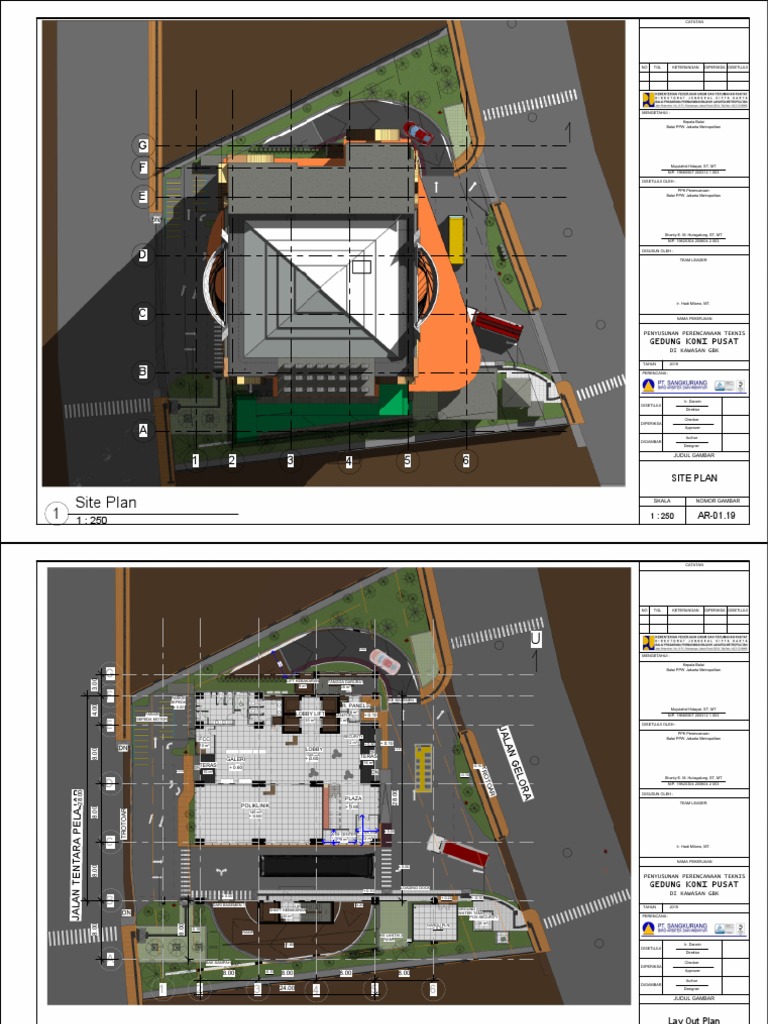 Rencana Layout Gedung KONI Pusat | PDF