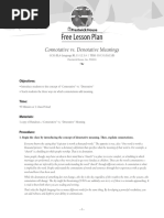 Connotative Vs Denotative Lesson Plan PDF