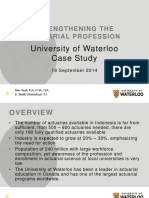 Strengthening the Actuarial Profession - U of Waterloo