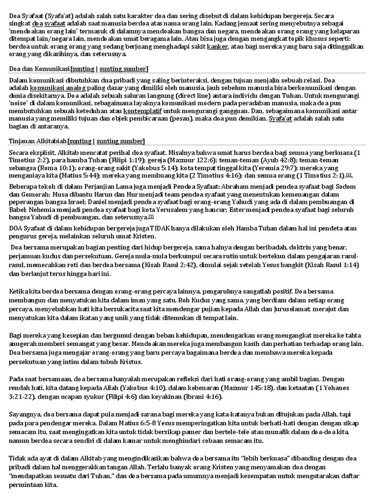 Doa Syafaat | PDF