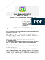 Prefeitura de Angicos - Lei Municipal #1.128-2019 - Programa de Aposentadoria Incentivada