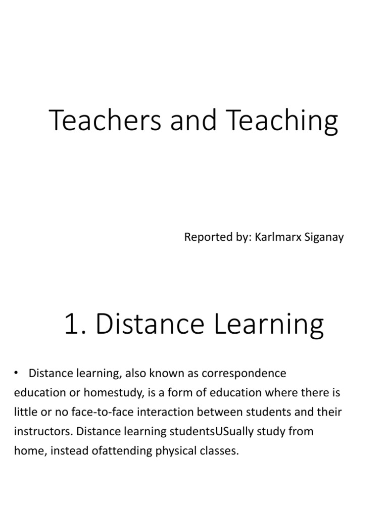 Teachers and Teaching | PDF | Distance Education | Teachers