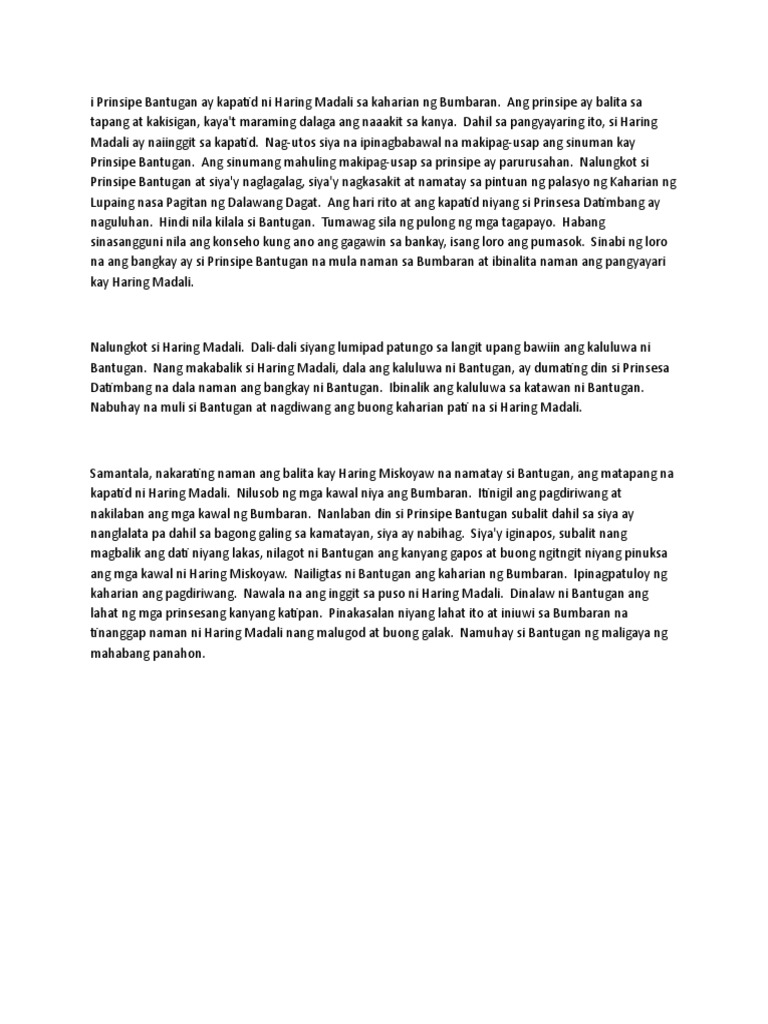 Bantugan Epic Story. PDF