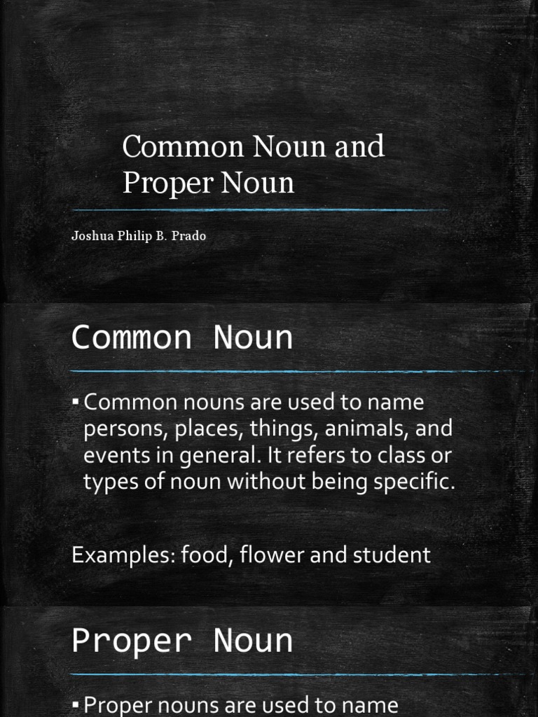Proper Noun and Common Noun PDF